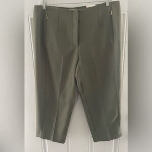 NWT Anne Klein Womens Crop Pants Sage 16